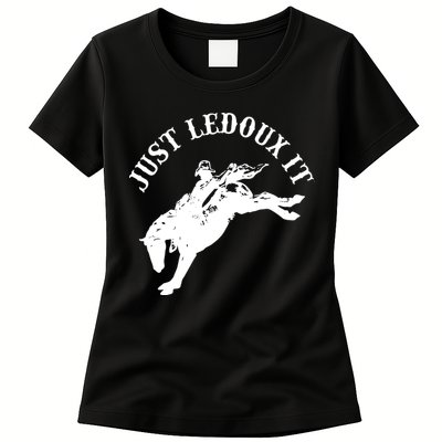 Just Ledoux It Cowboy Whiskey Wine Lover Womens T-Shirt
