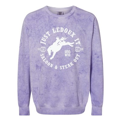 Just Ledoux It Just Ledoux It Cowboy Whiskey Wine Lover Colorblast Crewneck Sweatshirt