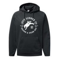 Just Ledoux It Just Ledoux It Cowboy Whiskey Wine Lover Performance Fleece Hoodie