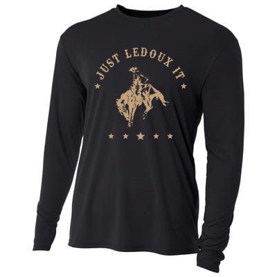 Just Ledoux It Cowboy Whiskey Wine Lover Cooling Performance Long Sleeve Crew