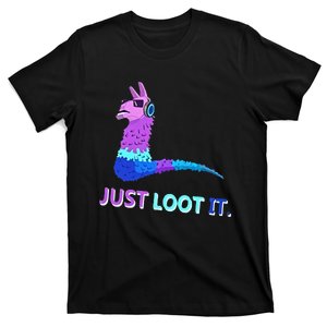 Just Loot It Llama Gamers T-Shirt