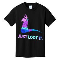 Just Loot It Llama Gamers Kids T-Shirt