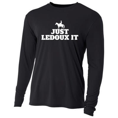 Just Ledoux It Cowboy Whiskey Wine Lover Cooling Performance Long Sleeve Crew