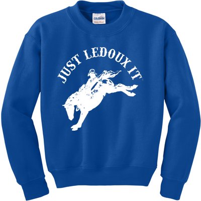 Just Ledoux It Cowboy Whiskey Wine Lover Kids Sweatshirt