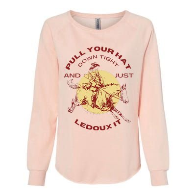 Just Ledoux It Cowboys Whiskey Wine Lover Womens California Wash Sweatshirt