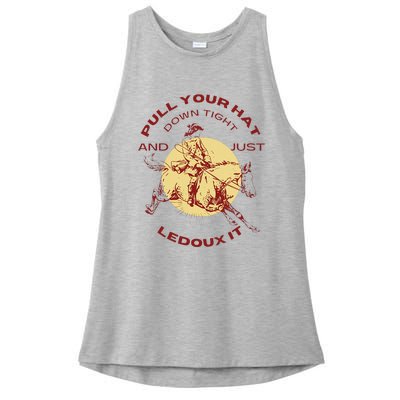 Just Ledoux It Cowboys Whiskey Wine Lover Ladies PosiCharge Tri-Blend Wicking Tank