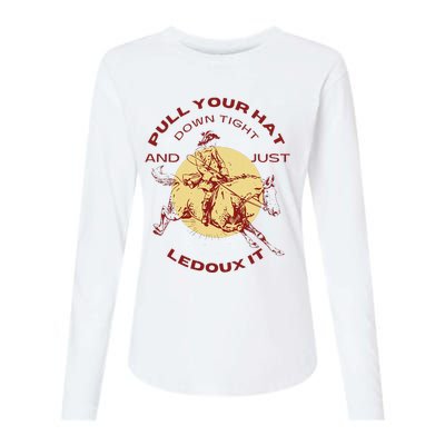 Just Ledoux It Cowboys Whiskey Wine Lover Womens Cotton Relaxed Long Sleeve T-Shirt