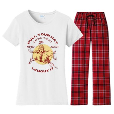 Just Ledoux It Cowboys Whiskey Wine Lover Women's Flannel Pajama Set