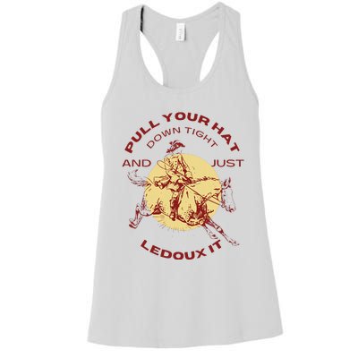 Just Ledoux It Cowboys Whiskey Wine Lover Women's Racerback Tank