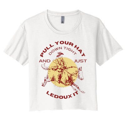 Just Ledoux It Cowboys Whiskey Wine Lover Women's Crop Top Tee