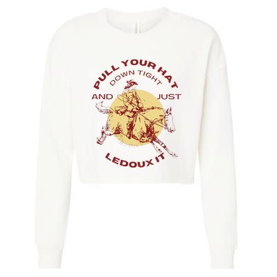 Just Ledoux It Cowboys Whiskey Wine Lover Cropped Pullover Crew