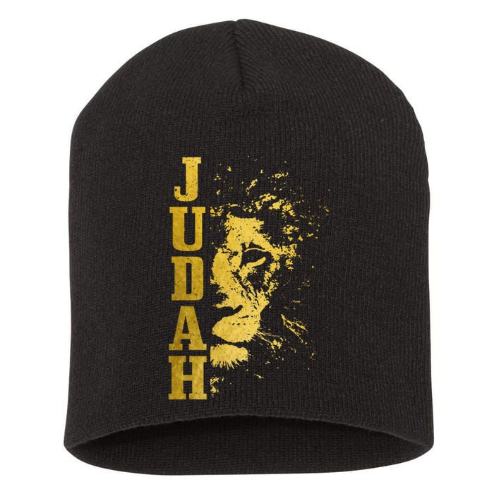 Judah Lion Israelite Vintage Men Women Reggae Israel Hebrew Short Acrylic Beanie