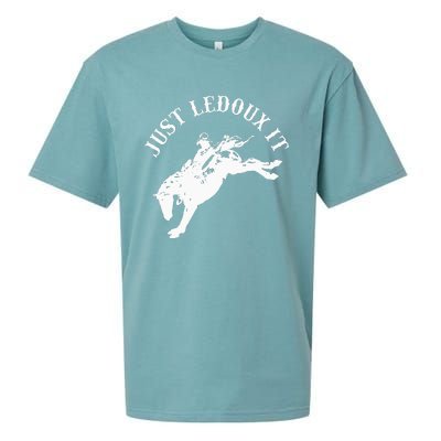 Just Ledoux It Cowboy Whiskey Wine Lover Sueded Cloud Jersey T-Shirt