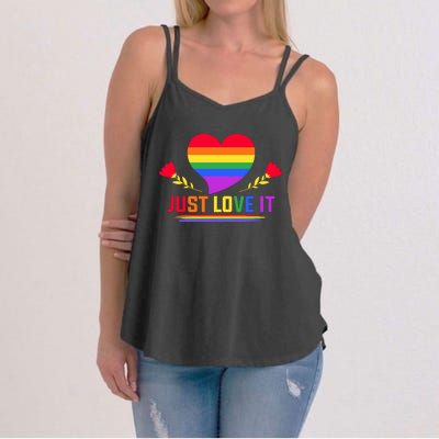 Just Love It Lgbt Pride Graphic Women's Strappy Tank