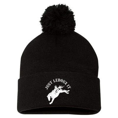 Just Ledoux It Cowboy Whiskey Wine Lover Pom Pom 12in Knit Beanie