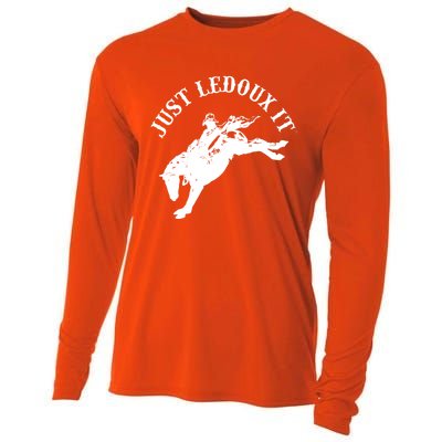 Just Ledoux It Cowboy Whiskey Wine Lover Cooling Performance Long Sleeve Crew