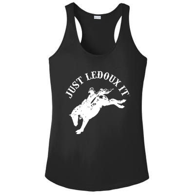 Just Ledoux It Cowboy Whiskey Wine Lover Ladies PosiCharge Competitor Racerback Tank