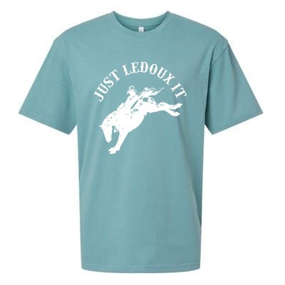 Just Ledoux It Cowboy Whiskey Wine Lover Sueded Cloud Jersey T-Shirt