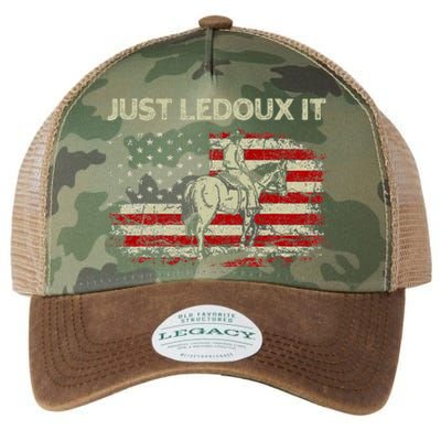 Just Ledoux It Cowboy Whiskey Wine Lover Vintage Usa Flag Legacy Tie Dye Trucker Hat