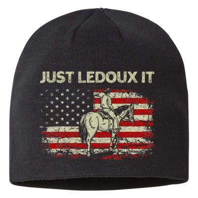 Just Ledoux It Cowboy Whiskey Wine Lover Vintage Usa Flag Sustainable Beanie