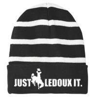 Just Ledoux Igift Msn For Horses Striped Beanie with Solid Band