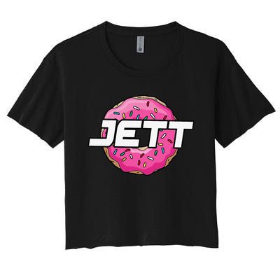 Jett Lawrence JL18 Motocorss Supercross Donut Women's Crop Top Tee