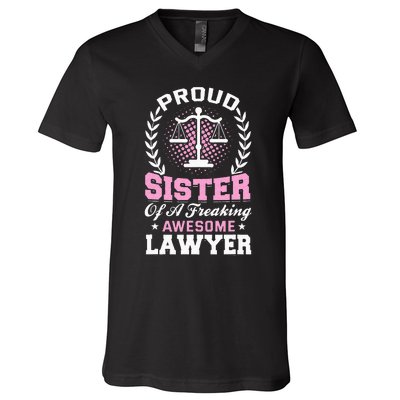 Justice Lawyer Jurist Attorney Prosecutor Paralegal Sister V-Neck T-Shirt