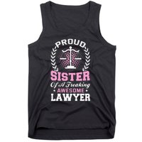 Justice Lawyer Jurist Attorney Prosecutor Paralegal Sister Tank Top