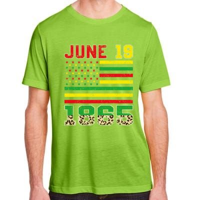 Juneteenth Leopard June 19 Black History African Freedom Day Gift Adult ChromaSoft Performance T-Shirt