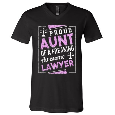 Justice Lawyer Jurist Attorney Prosecutor Paralegal Aunt V-Neck T-Shirt