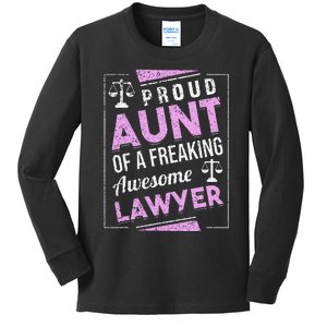 Justice Lawyer Jurist Attorney Prosecutor Paralegal Aunt Kids Long Sleeve Shirt