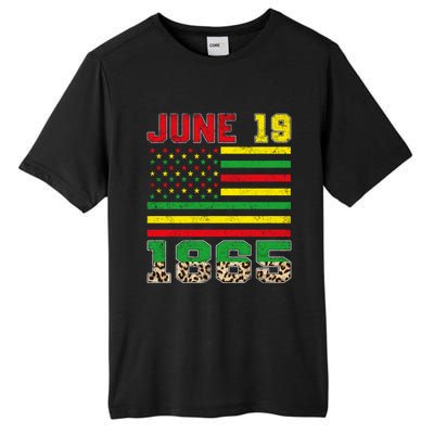 Juneteenth Leopard June 19 Black History African Freedom Day Gift Tall Fusion ChromaSoft Performance T-Shirt