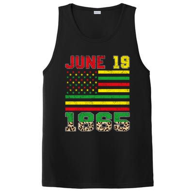 Juneteenth Leopard June 19 Black History African Freedom Day Gift PosiCharge Competitor Tank