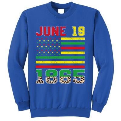 Juneteenth Leopard June 19 Black History African Freedom Day Gift Sweatshirt