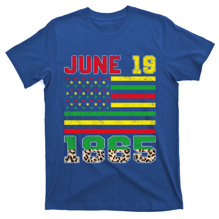 Juneteenth Leopard June 19 Black History African Freedom Day Gift T-Shirt