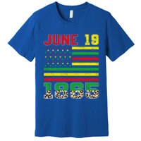 Juneteenth Leopard June 19 Black History African Freedom Day Gift Premium T-Shirt