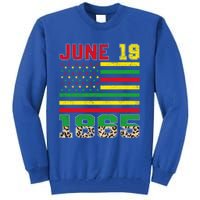 Juneteenth Leopard June 19 Black History African Freedom Day Gift Tall Sweatshirt