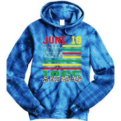 Juneteenth Leopard June 19 Black History African Freedom Day Gift Tie Dye Hoodie