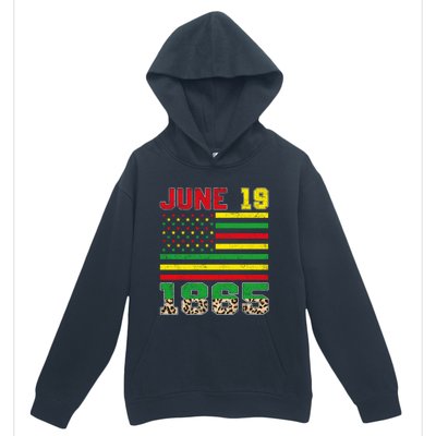 Juneteenth Leopard June 19 Black History African Freedom Day Gift Urban Pullover Hoodie