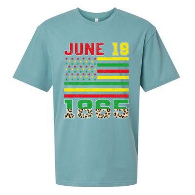 Juneteenth Leopard June 19 Black History African Freedom Day Gift Sueded Cloud Jersey T-Shirt