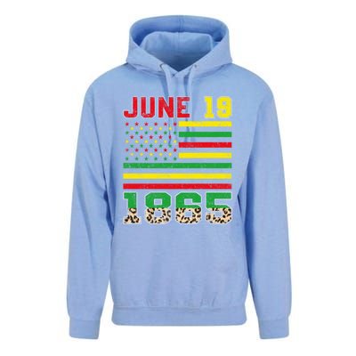 Juneteenth Leopard June 19 Black History African Freedom Day Gift Unisex Surf Hoodie