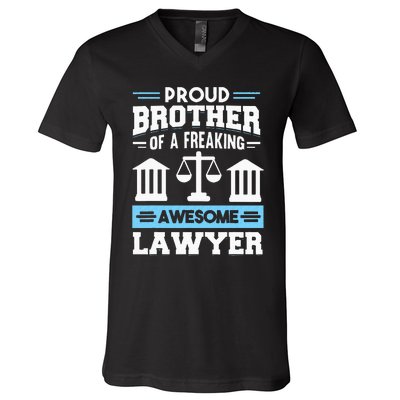 Justice Lawyer Jurist Attorney Prosecutor Paralegal Brother V-Neck T-Shirt