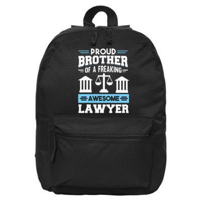 Justice Lawyer Jurist Attorney Prosecutor Paralegal Brother 16 in Basic Backpack