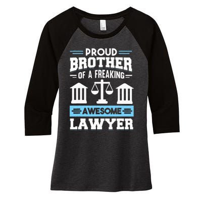 Justice Lawyer Jurist Attorney Prosecutor Paralegal Brother Women's Tri-Blend 3/4-Sleeve Raglan Shirt