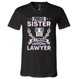 Justice Lawyer Jurist Attorney Prosecutor Paralegal Sister V-Neck T-Shirt