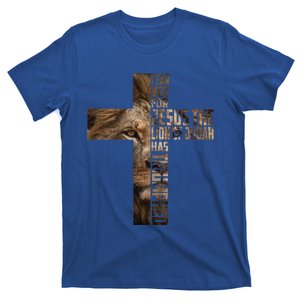 Jesus Lion Judah Cross Faith Christ Gift T-Shirt