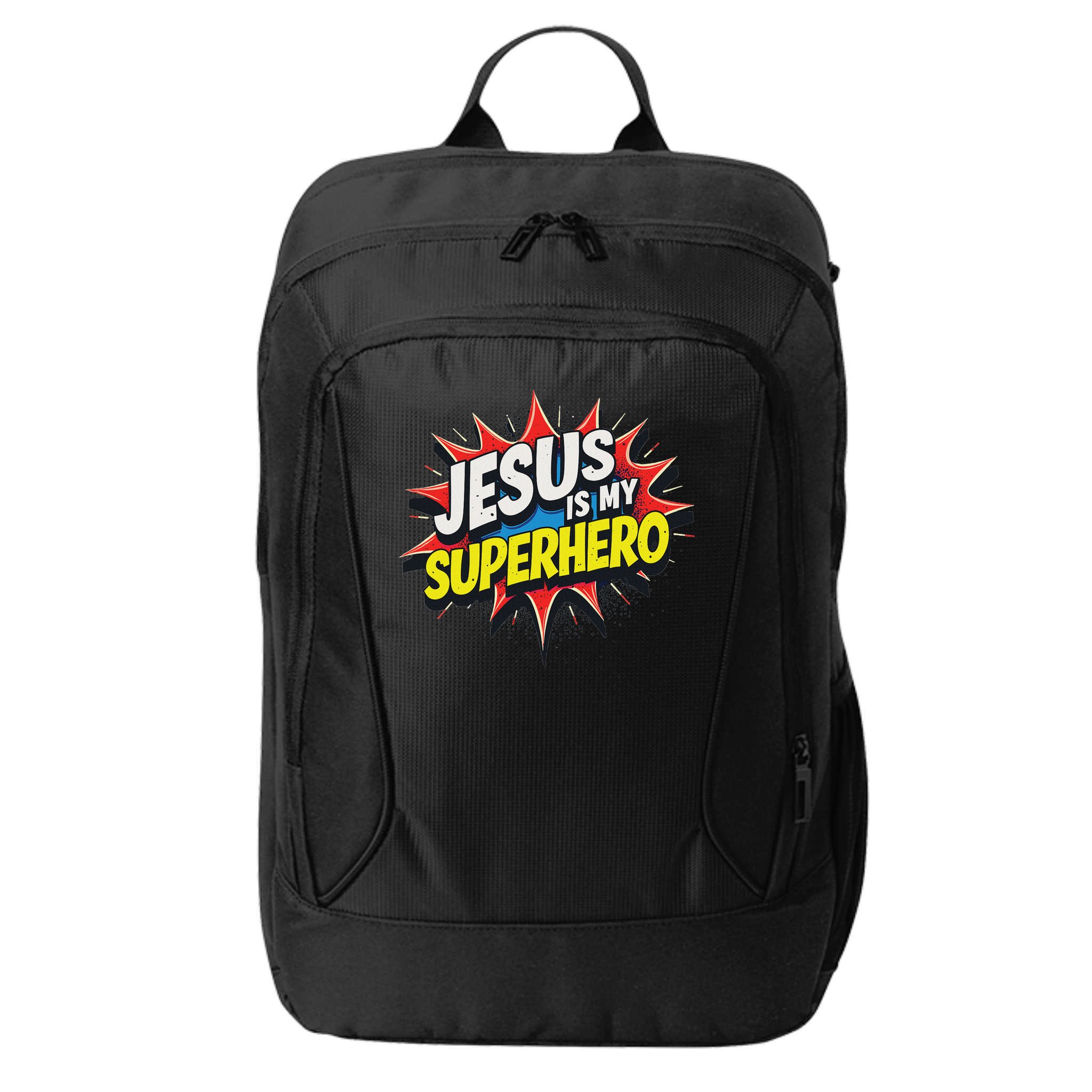 Jusus Lover Jesus Is My Superhero Black Small Modern City Backpack