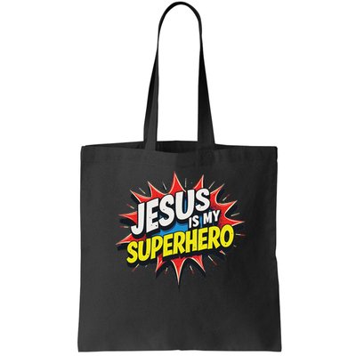 Jusus Lover Jesus Is My Superhero Black Small Modern Bag