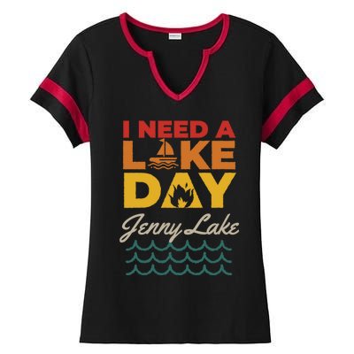 Jenny Lake Lake Life I Need A Lake Day Camping Vintage Camp Gift Ladies Halftime Notch Neck Tee