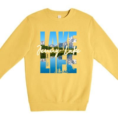 Jenny Lake Lakes Lake Life Kayaking Camping Kayak Basin Funny Gift Premium Crewneck Sweatshirt